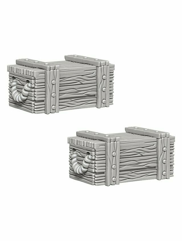 Wizkids Deep Cuts Unpainted Miniatures Crates (Wave 4)