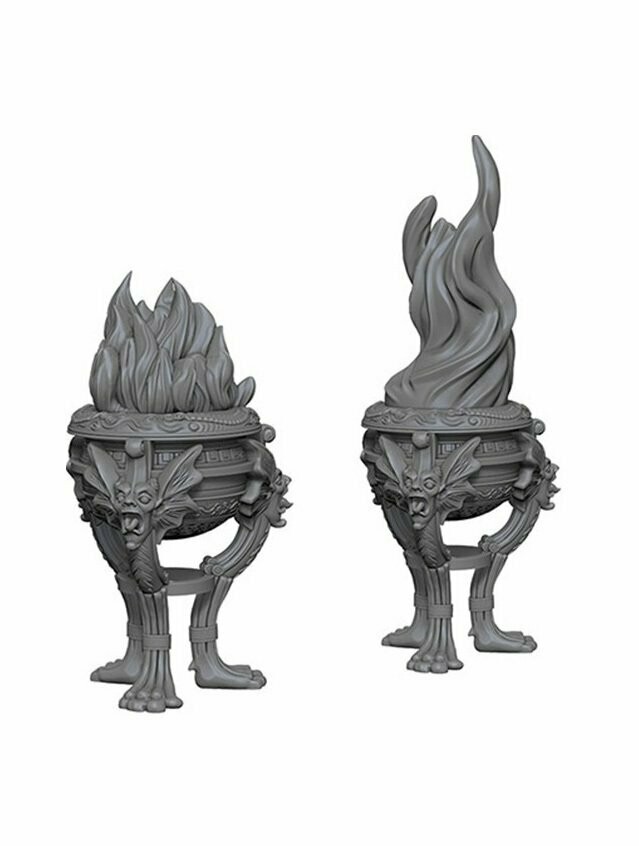 Wizkids Deep Cuts Unpainted Miniatures Braziers (Wave 4)