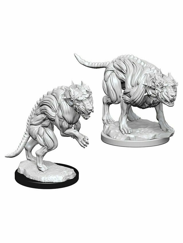 Pathfinder Battles Deep Cuts Unpainted Miniatures Hell Hounds (Wave 1)