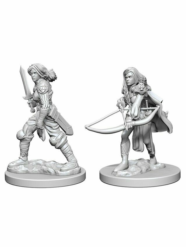 Pathfinder Battles Deep Cuts Unpainted Miniatures Human Female Fighter (Wave 1)