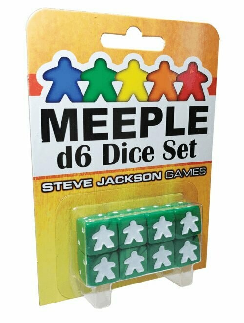 Meeple d6 Dice Set Green