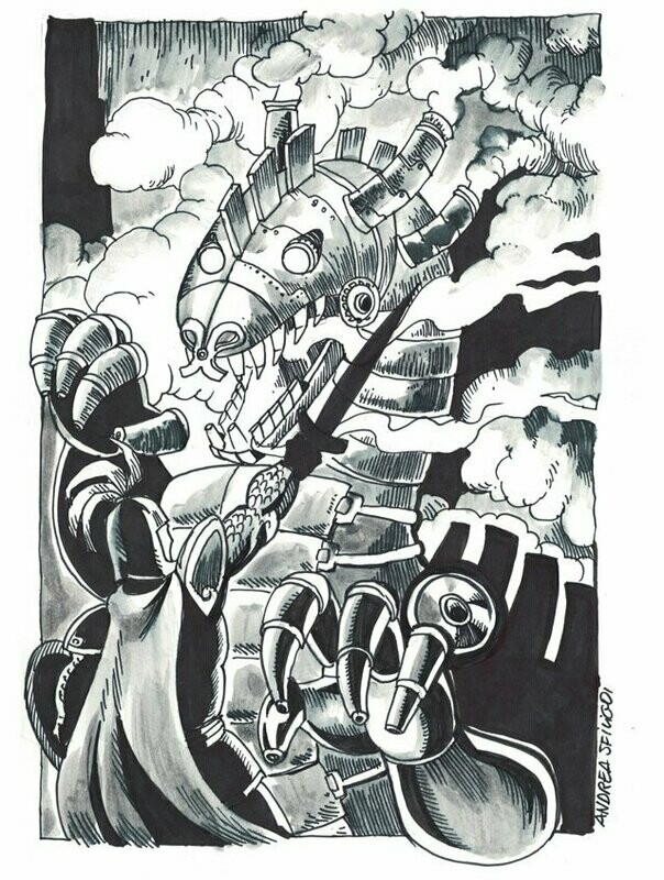 Four Against Darkness Lairs, Dens & Burrows Andrea Sfiligoi Original Artwork