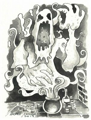Four Against Darkness Monster Manual Andrea Sfiligoi Original Artwork