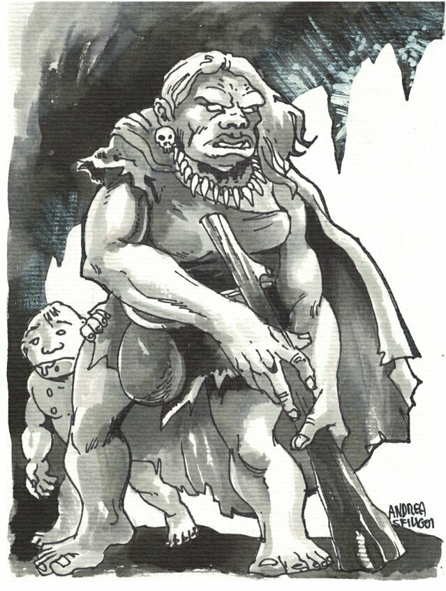 Four Against Darkness Monster Manual Andrea Sfiligoi Original Artwork