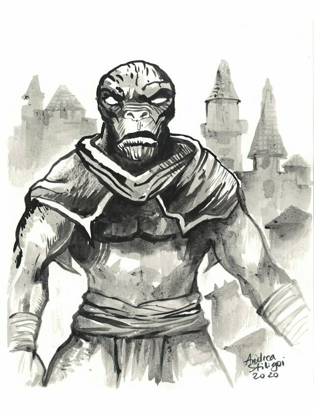 Four Against Darkness Monster Manual Andrea Sfiligoi Original Artwork