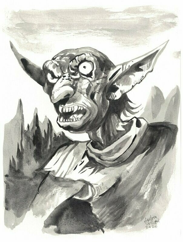 Four Against Darkness Monster Manual Andrea Sfiligoi Original Artwork