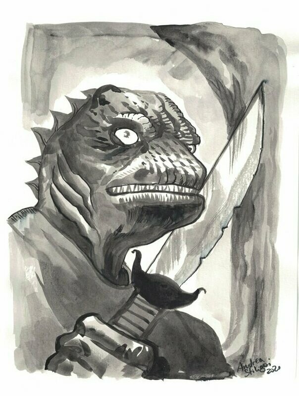 Four Against Darkness Monster Manual Andrea Sfiligoi Original Artwork