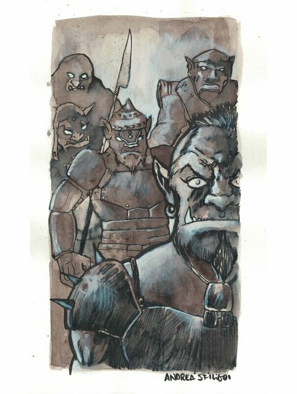 Four Against Darkness Tournament Of The Undead Viscount Andrea Sfiligoi Original Artwork