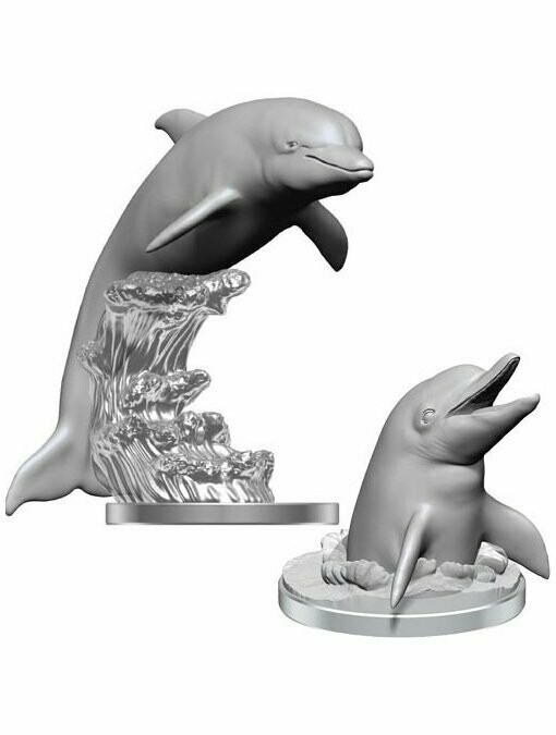 Wizkids Deep Cuts Unpainted Miniatures Dolphins (Wave 14)
