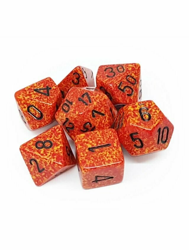 Speckled Fire Poly 7 Set Of Dice