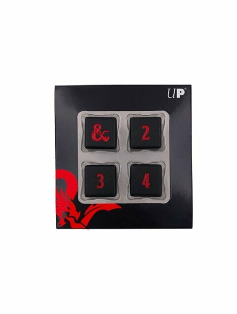 Dungeons & Dragons Heavy Metal Black And Red D6 4 Dice Set