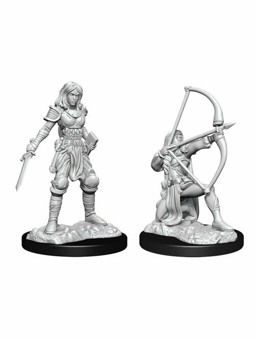 Pathfinder Battles Deep Cuts Unpainted Miniatures Human Female Fighter (Wave 15)
