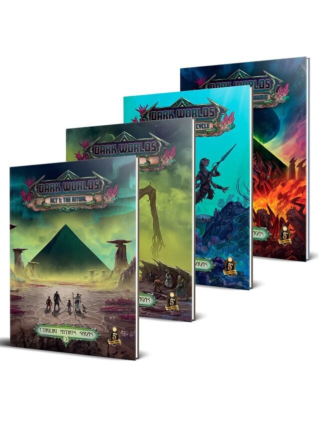 Sandy Petersen's Cthulhu Mythos Sagas Dark Worlds Acts 1 - 4 5th Edition Fantasy