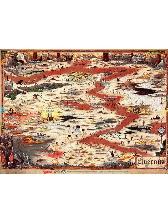 Dungeons & Dragons Baldur's Gate Descent Into Avernus Avernus Map