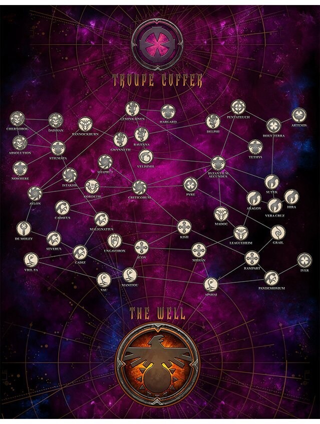 Fading Suns Cloth Playmat Jumpweb Map