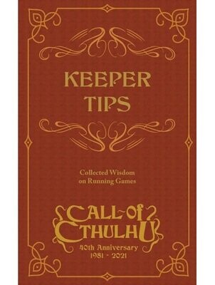Call Of Cthulhu 40th Anniversary Keeper Tips Book Collected Wisdom