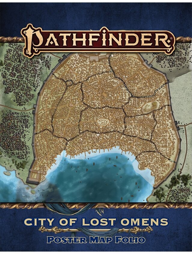 Pathfinder RPG Lost Omens City Of Lost Omens Poster Map Folio