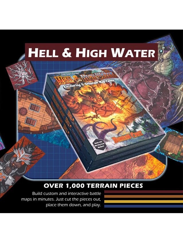 Dungeon Craft Hell & High Water Seafaring & Hellscape Map Pieces