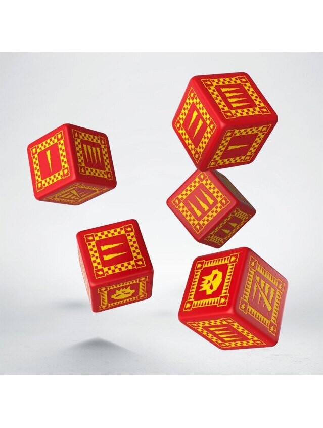 Orc Wargaming Dice Red & Yellow 5D6