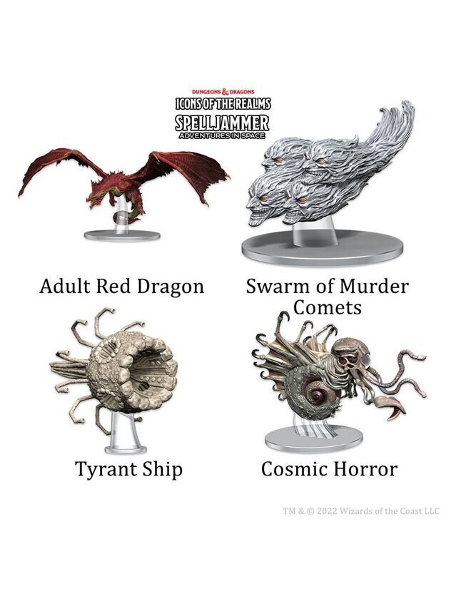 Dungeons & Dragons Icons Of The Realms Spelljammer Adventures In Space Prepainted Miniature Ship Scale Threats From The Cosmos