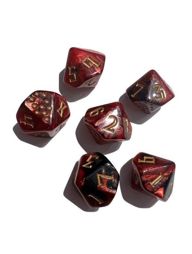 Kult Divinity Lost RPG Dice Set (Inferno Edition)