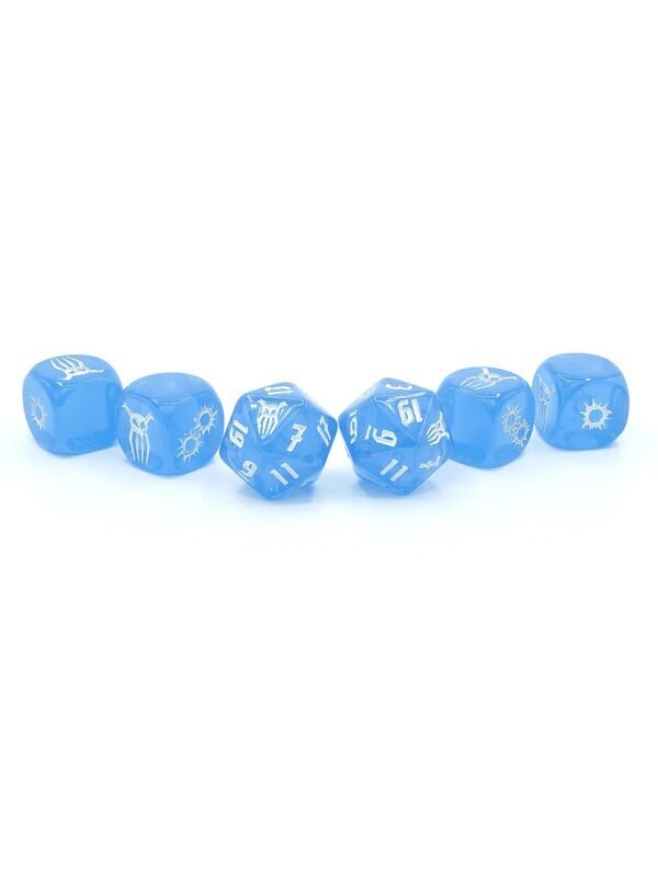 Achtung! Cthulhu 2d20 RPG Blauer Kristall Dice Set