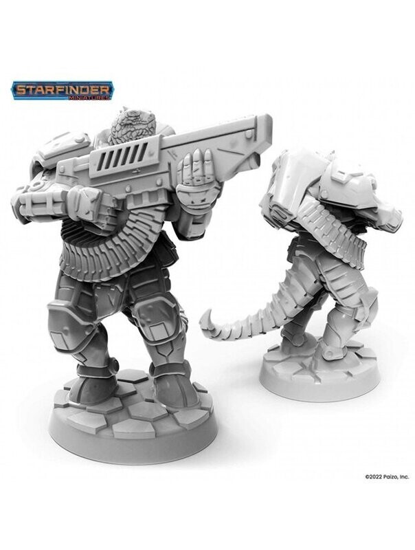 Starfinder Masterclass Miniatures Vesk Free Captain