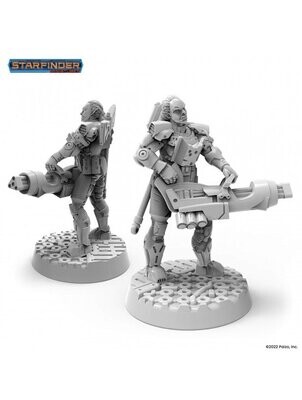 Starfinder Masterclass Miniatures Half-Orc Soldier