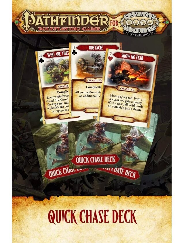 Savage Worlds Pathfinder Quick Chase Deck