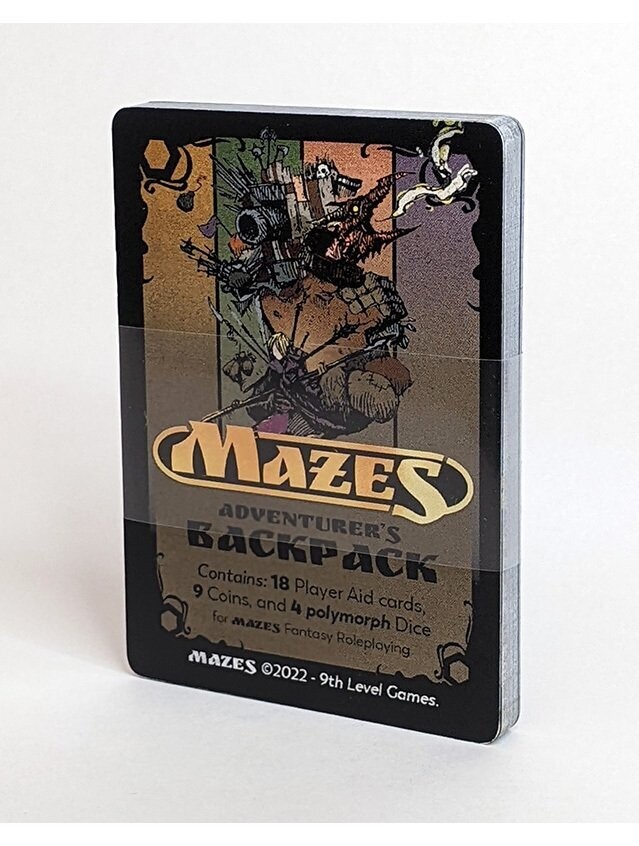 Mazes Fantasy Roleplaying Adventurer's Backpack Deck