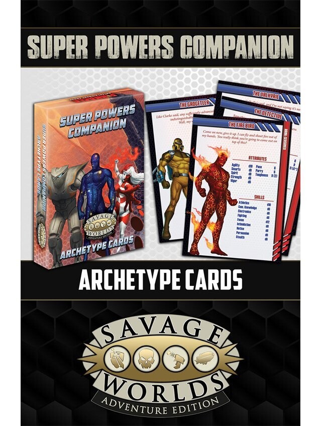Savage Worlds Super Powers Archetype Cards Boxed Set