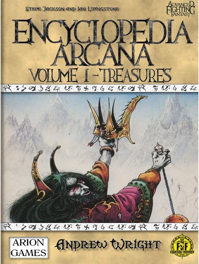 Advanced Fighting Fantasy Encyclopedia Arcana Vol I Treasures (Softback + PDF)