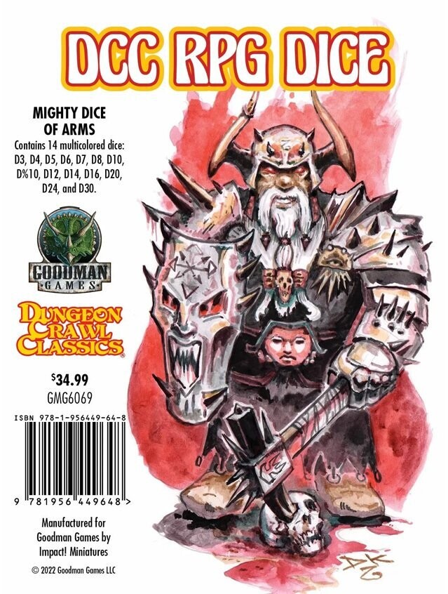 Dungeon Crawl Classics DCC Dice Mighty Dice Of Arms