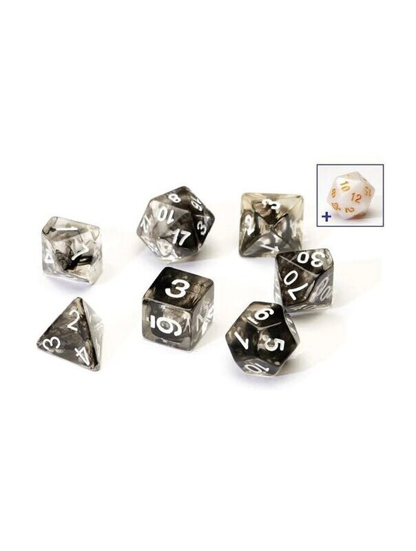 Polyhedral Dice: Black Cloud Transparent main image 1