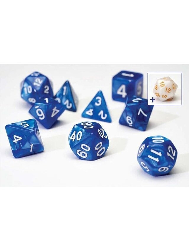 Pearl Blue Polyhedral Dice Set