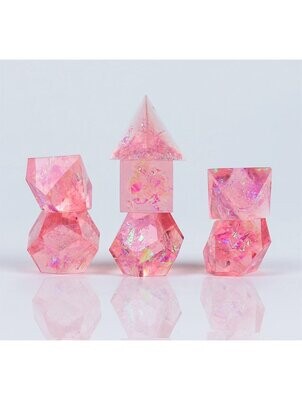 Cloak And Dagger Pink Polyhedral Dice Set