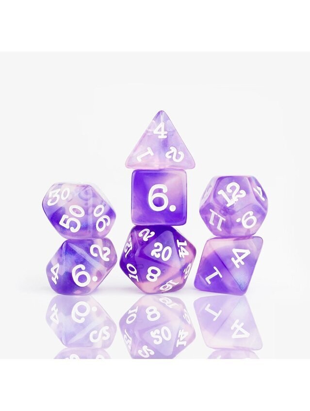 Purple Glaze Polyhedral Dice Set