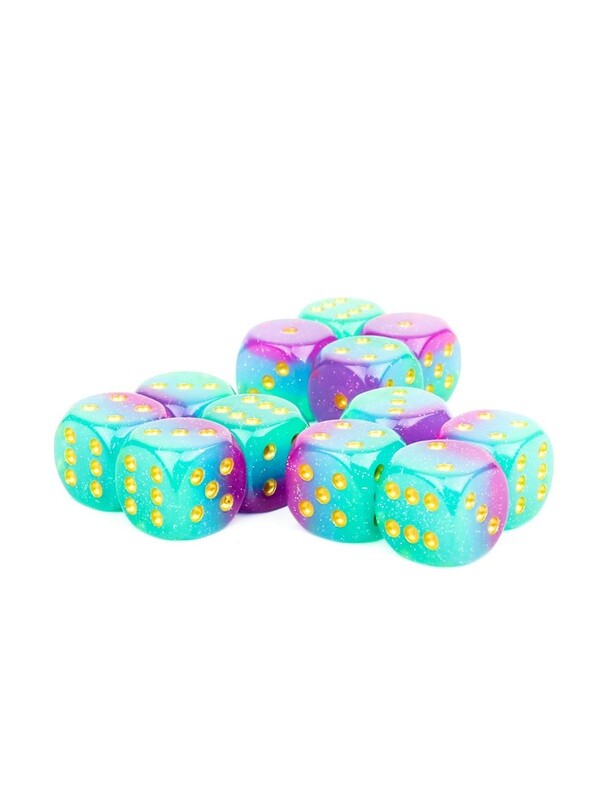 16mm Northern Lights 12 x D6 Dice Set