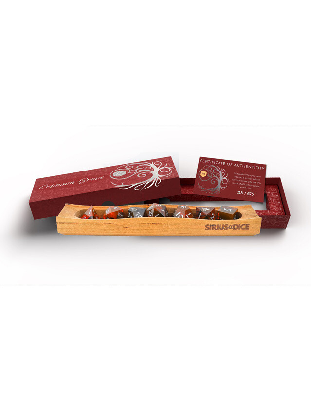 Grove Series Limited Edition Dice Set Crimson