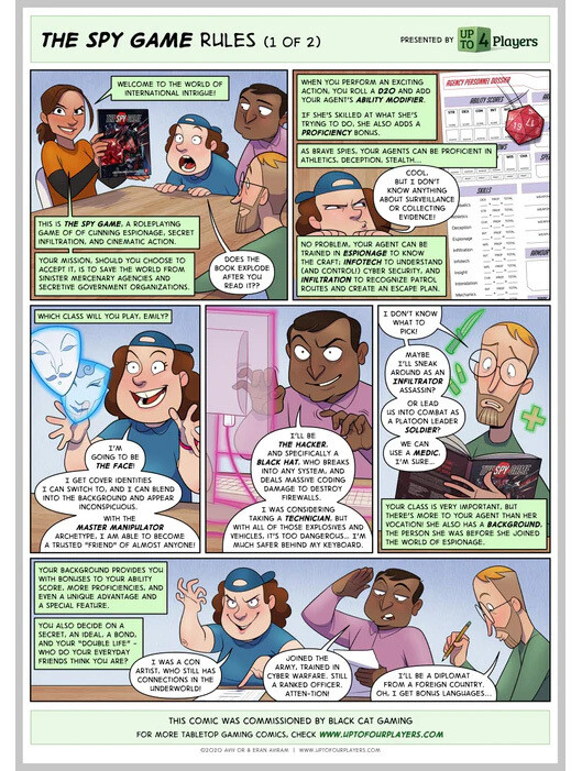 The Spy Game UpTo4Players Comic
