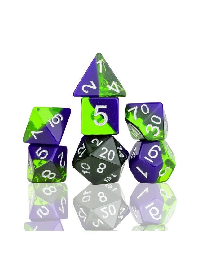 Sea Glass Polyhedral Dice Set
