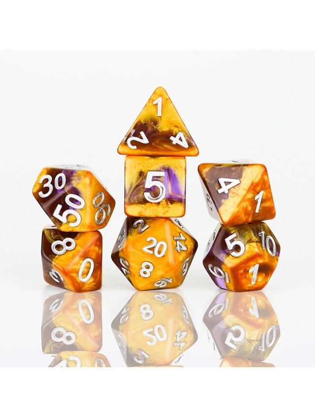 Amethyst Geode Polyhedral Dice Set