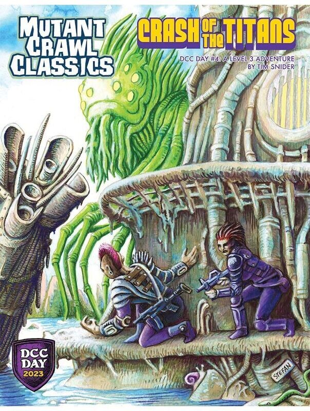 Mutant Crawl Classics DCC Day 2023 Crash Of The Titans + FREE DCC Adventure Pack