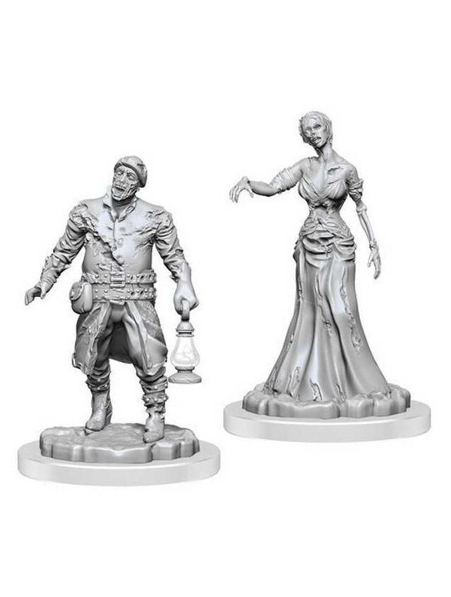 Wizkids Deep Cuts Unpainted Miniatures Zombies (Wave 18)
