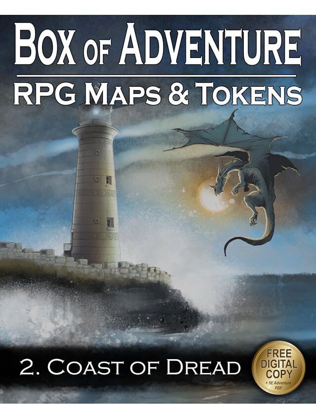 Box Of Adventure RPG Maps & Tokens 2 Coast Of Dread