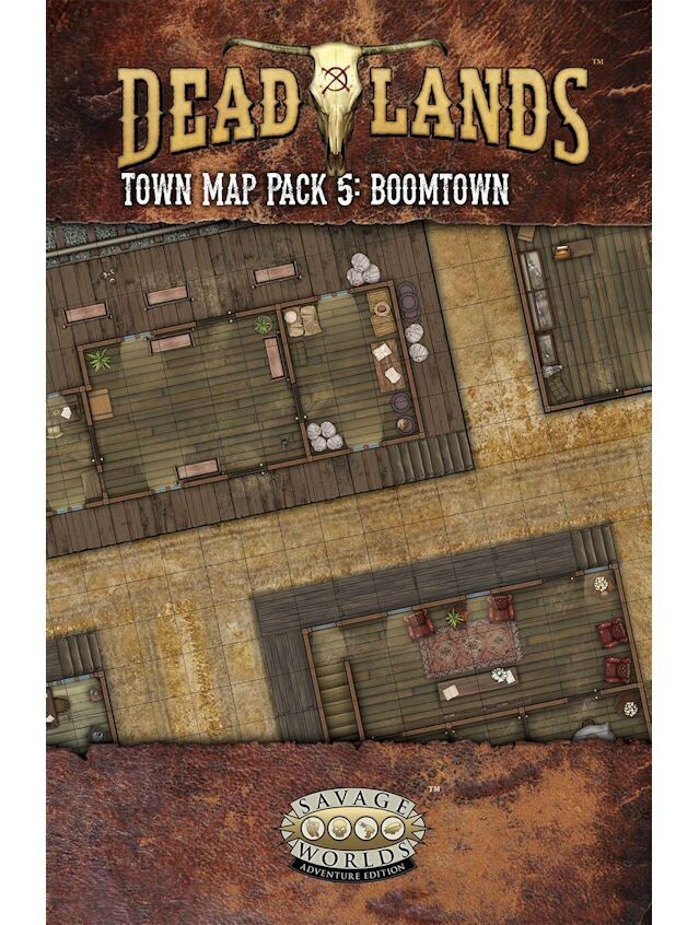 Savage Worlds Deadlands The Weird West Map Pack 5 Boomtown
