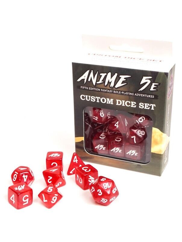 Anime 5e Fifth Edition Fantasy Custom Dice Set Anime 5e Fifth Edition Fantasy Custom Dice Set