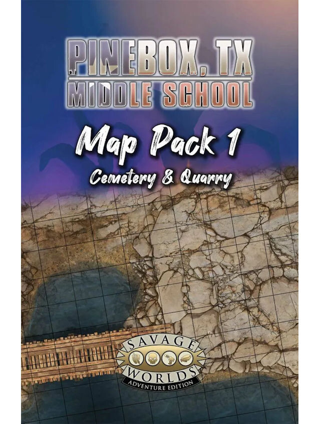Savage Worlds Pinebox TX Middle School Map Pack 1 Cemetery & Quarry