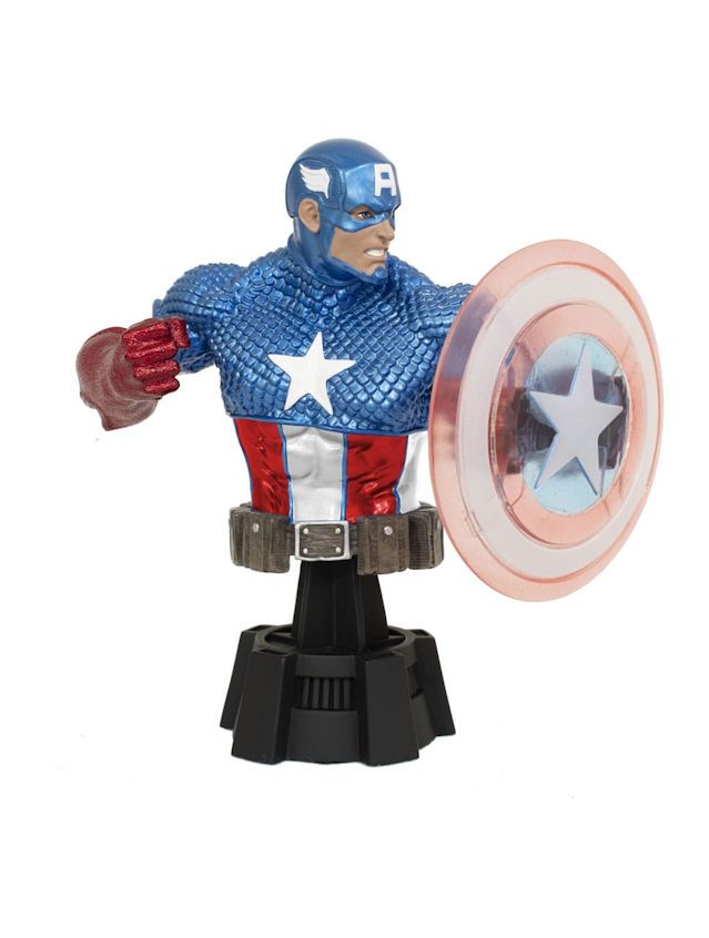 Marvel Comics Bust 1/7 Scale Captain America (Holo Shield) SDCC 2023 Exclusive