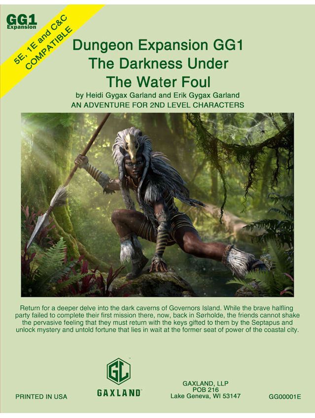 Dungeon Module GG1E Expansion The Darkness Under The Water Foul (5E 1E C&C)